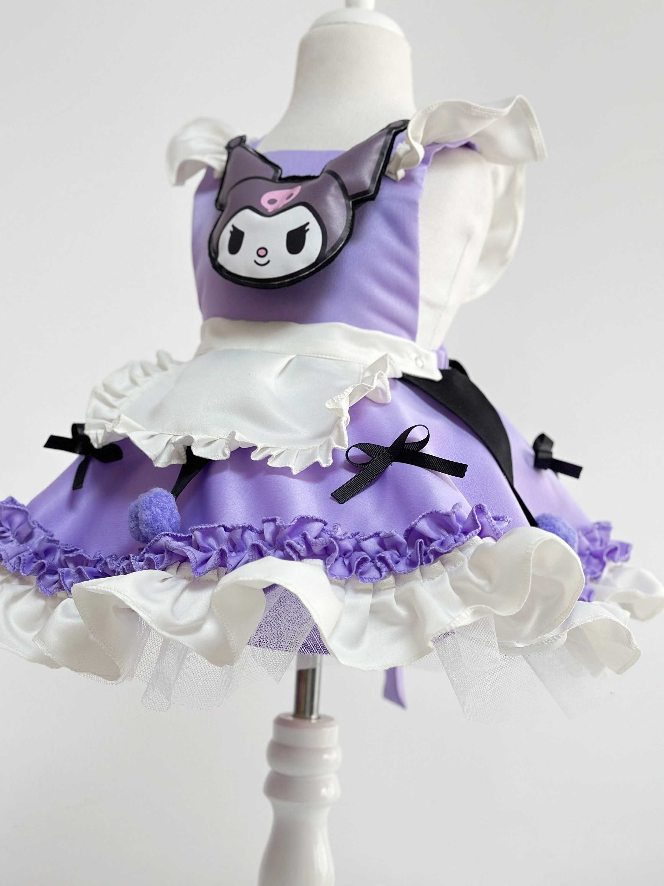 Kuromi Inspired Girl Costume, Photoshoot Dress, Halloween Kids Costume,  Kitty and Friends Girl Dress, Kawaii Sanrioed Birthday Dress - Etsy