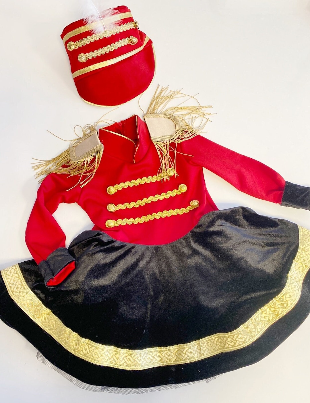 Nutcracker Girl Costume Twirly Christmas Girl Dress Etsy