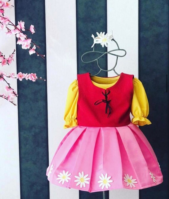 Vestito carnevale heidi bimba sale