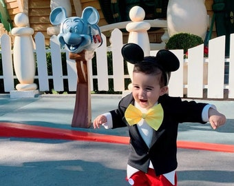 Mickey Mouse Inspired Costume / Baby Mickey Costume / Mickey Mouse Birthday Outfit/ Toddler Mickey