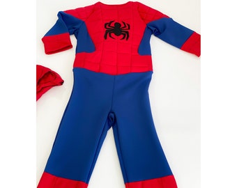 Spider Inspired Superhero Costume, Boy Birthday Costume, Halloween Costume, Photoshoot Outfit, Costume party Outfit