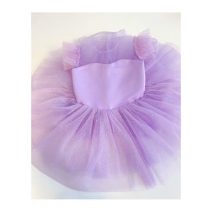 Lavender Tulle Girl Birthday Dress, Lilac Baby First Birthday Tutu Outfit, Toddler Girl Photoshoot Dress, Wedding Gown, Girl Clothing Dress