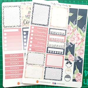 Weekly planner sticker kit for Erin Condren or any sized planner - Flower theme 