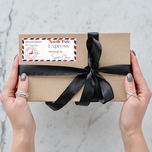 Personalised Christmas Present Stickers Gift Labels Special Delivery From Santa