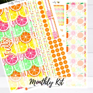 July Monthly planner sticker kit for Erin Condren/Bullet Journal/happy planner/A5 planner