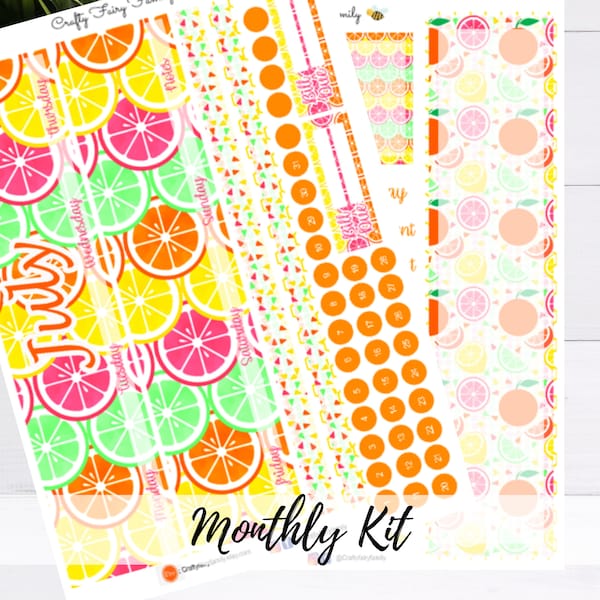 July Monthly planner sticker kit for Erin Condren/Bullet Journal/happy planner/A5 planner