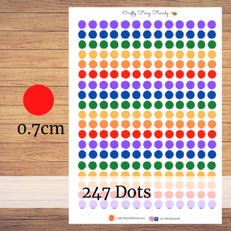 Mini Dots Bujo Stickers | Planner Stickers for Erin Condren or Any ...