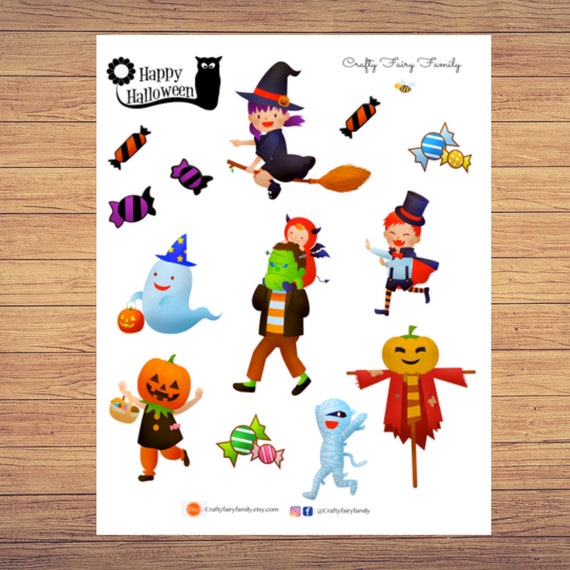 Halloween Printable Planner Sticker Kit Graphic by Stickers By Jennifer ·  Creative Fabrica