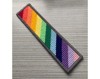 Marcador de libros de colores del arco iris