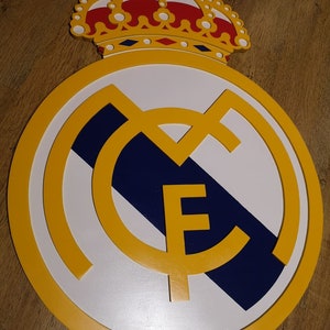 Real Madrid 3d Herb sign logo wood handmade