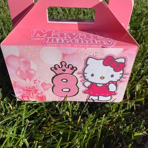 Pink gabble treat boxes set of 6