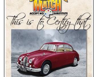Bespoke Jaguar MK2 Airbrush Art Print Where My Painting Morphs