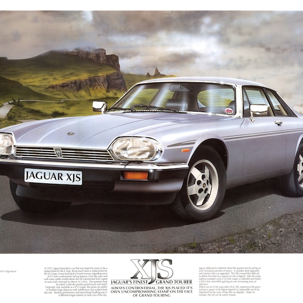 Jaguar XJS Airbrush signed Limited Edition Print