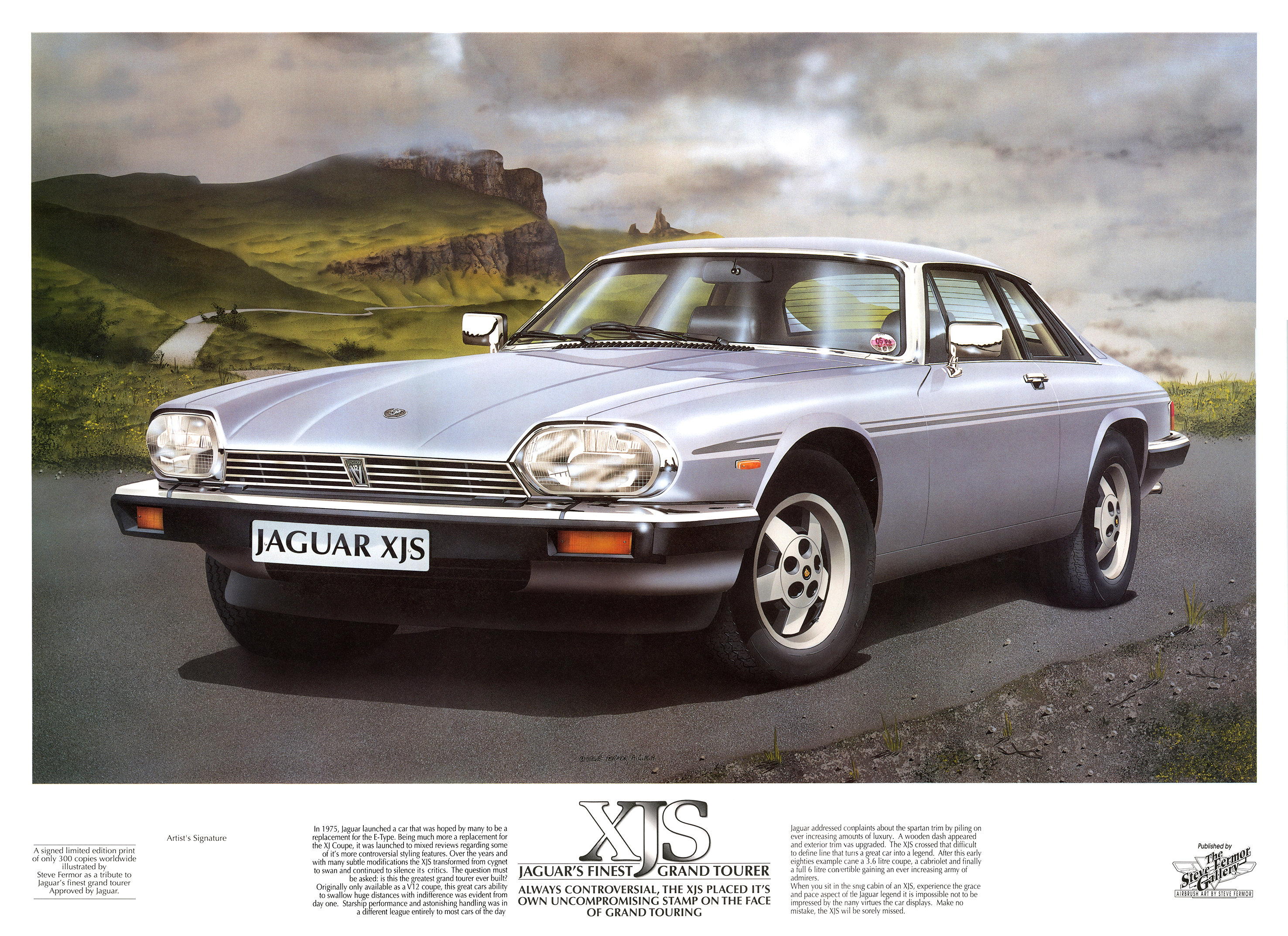 Jaguar XJS Airbrush Signed Limited Edition Print - Etsy