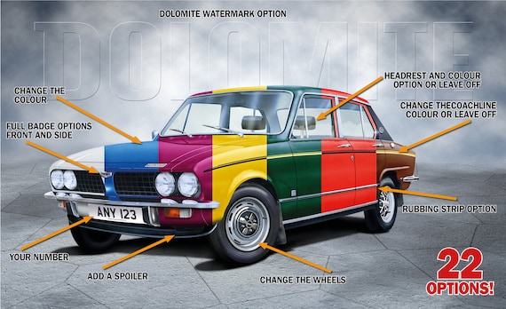 evne guld farvning Triumph Dolomite Fully Customisable Airbrush Classic Car Print | Etsy
