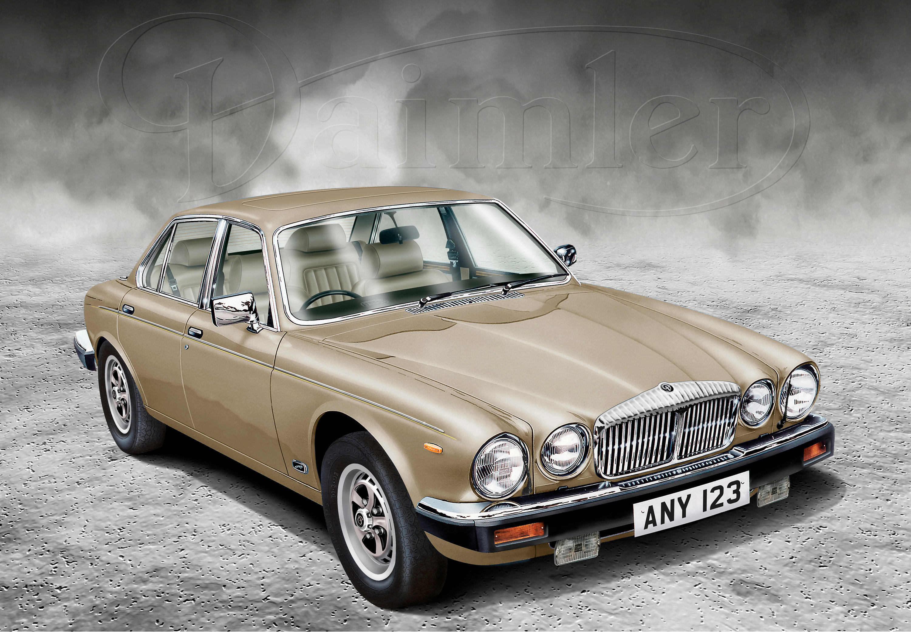 Bespoke Jaguar XJ Series 3 and Daimler Sovereign Airbrush Print - Etsy