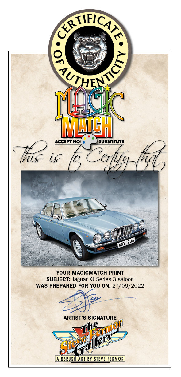 Bespoke Jaguar XJ Series 3 and Daimler Sovereign Airbrush Print - Etsy