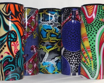 African Fabric Themed Tumblers
