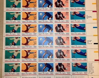 Jeux olympiques d'été de 1992, Sports Feuille complète de 35 timbres, 29 cents chacun
