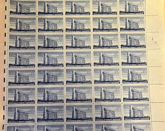USPS Scott # 1074 - 1956 Booker T. Washington Bogen mit 50 US 3 Cent Briefmarken MHN