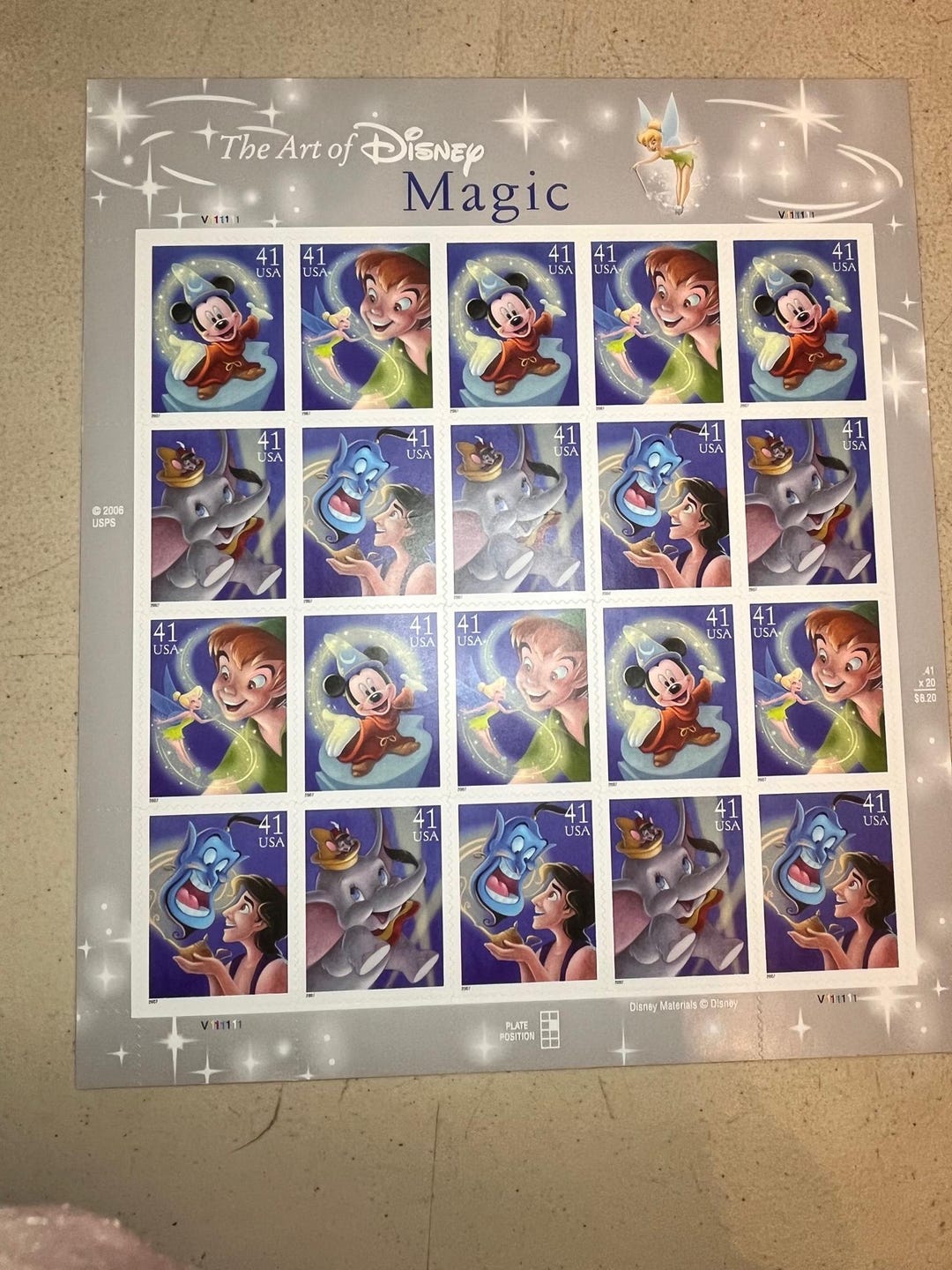 Sheet of 20 the Art of Magic Stamps, Unused USPS 41 Cent Postage Stamps ...