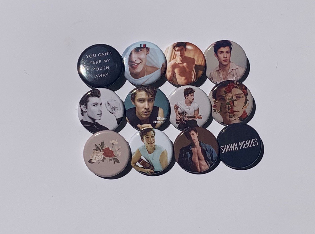 Shawn Mendes Lot of 12 Buttons Pin Set HQ