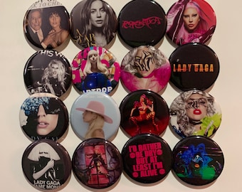 Lady Gaga HUGE Lot of Pins Button Set 1.25” HQ