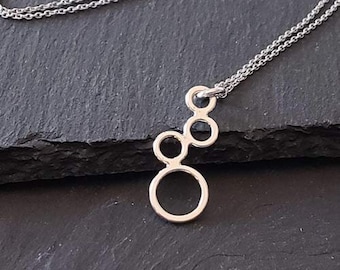 Sterling Silver Circle  Necklace