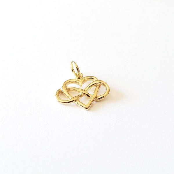 Infinity Heart Gold Vermeil Charm Only (24k vermeil)