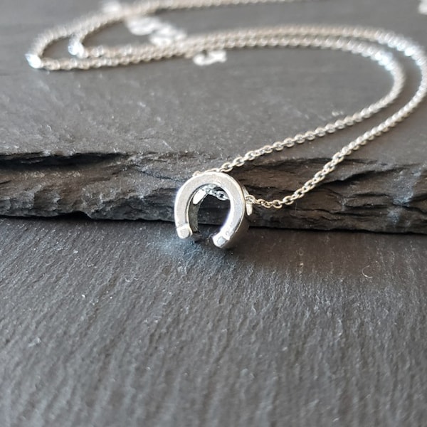 Sterling Silver Lucky Charm Horseshoe Necklace