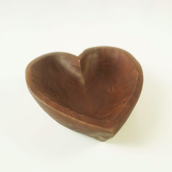 Heart Shape Wooden Dough Bowl - Wooden Bread Bowl Rustic - Farmhouse Décor - Rustic Dough Bowls