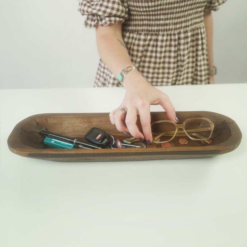 Large Wooden Dough Bowl Wooden Bread Bowl Rustic Farmhouse Etsy