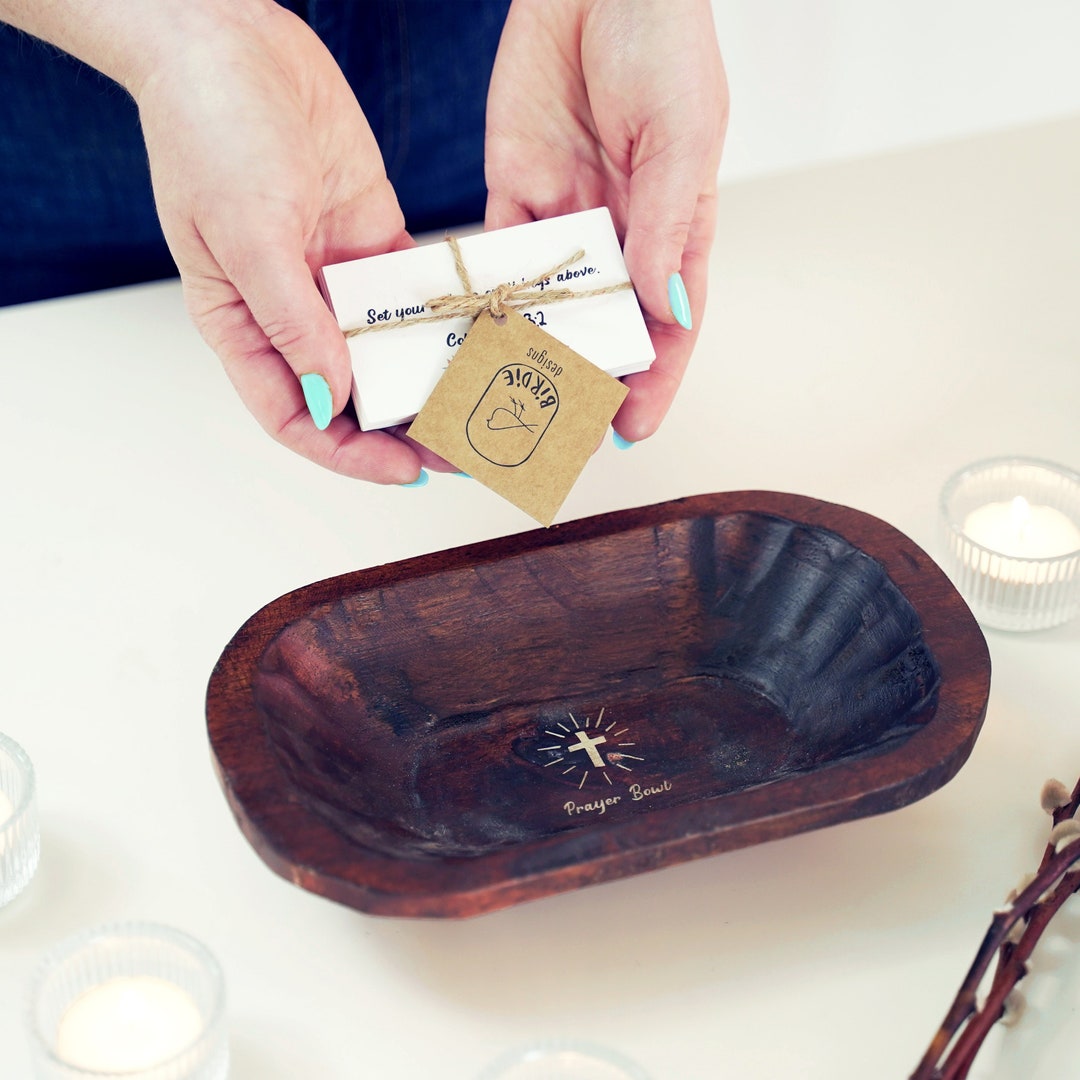 Prayer Dough Bowl Prayer Bowl With Prayer Cards Religious Gifts