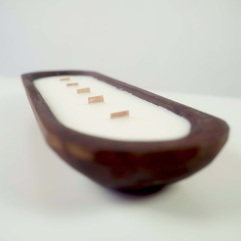 Large Wooden Dough Bowl Candle Wooden Bread Bowl Rustic Etsy