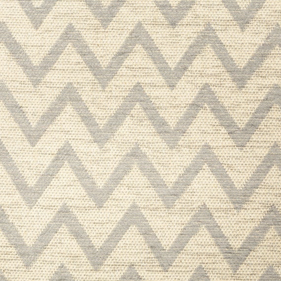 Grey Beige Chevron Design Pattern Designer Curtain Fabric Etsy