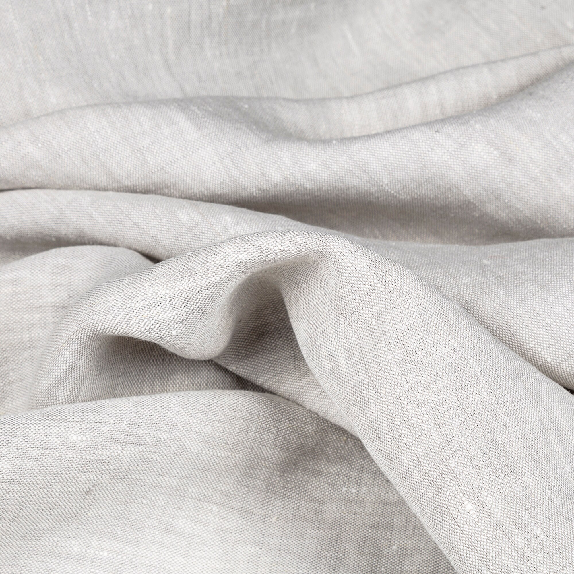 Designer Curtain Fabric 100 Linen Ash Grey Textured Plain 3 Etsy UK