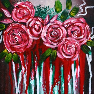 Drippy Roses-digital print of original artwork&quot; for use as wall art, digital wallpaper, screensaver&#39; etc. Free use copyright
