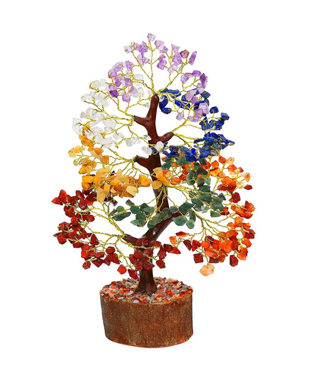 Seven Chakra Tree Handmade Copper Wire Gemstone Tree of Life Etsy