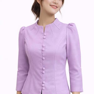 Thai Silk Shirt for Women Light Purple