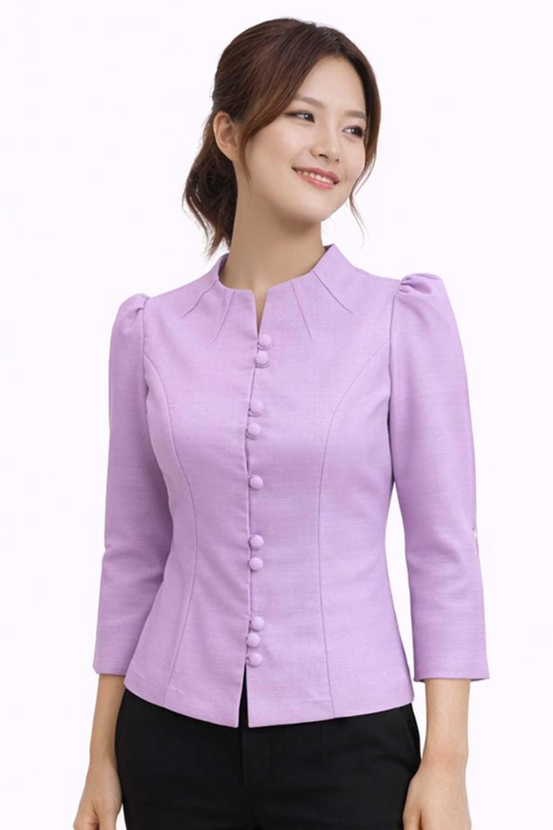 Thai Silk Shirt for Women Light Purple