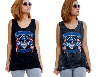 EyMuse Women's Casual Striped Tank Tops Sleeveless Crew Neck T Shirts Comfy Loose Basic Tees