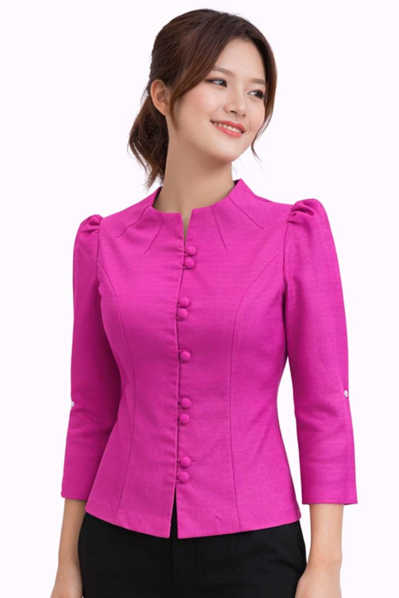 Thai Silk Shirt for Women Primrose