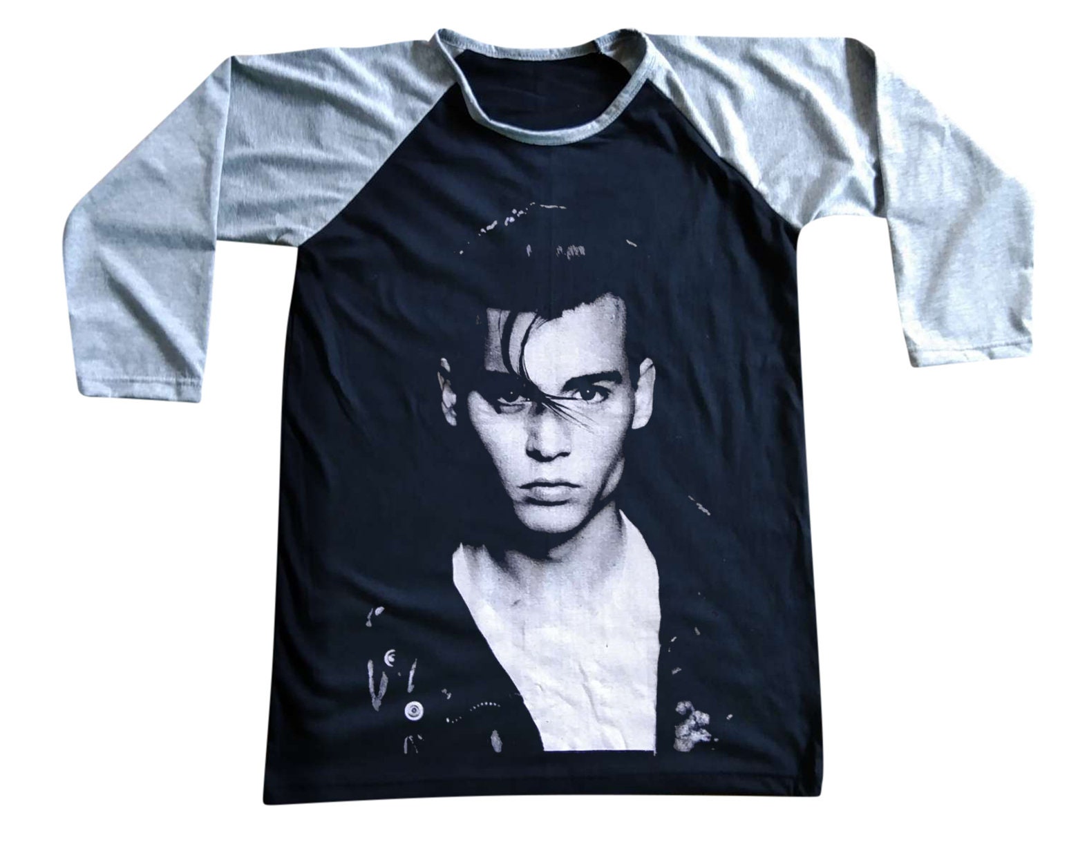 Unisex Johnny Depp Cry Baby TShirt 3/4 Ärmel Baseball Raglan Etsy