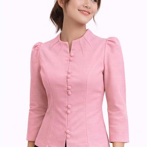 Thai Silk Shirt for Women Light Pink