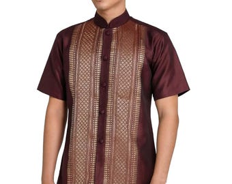 Men's Thai Silk Shirt: Formal Wedding, Cultural Events