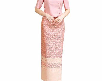 Set aus Seidenbluse und Sarong - Formelles Hochzeitsoutfit