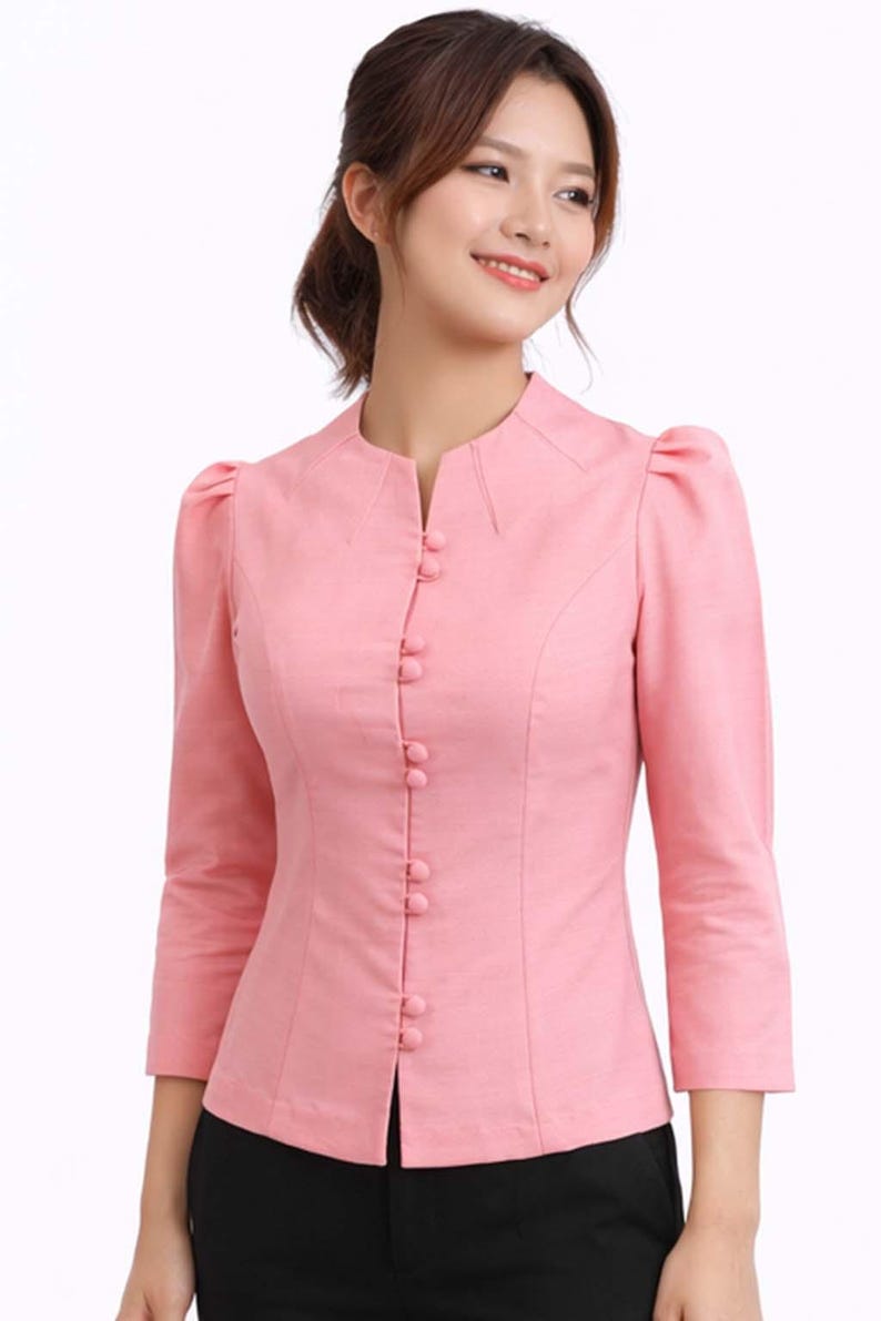 Thai Silk Shirt for Women Rose