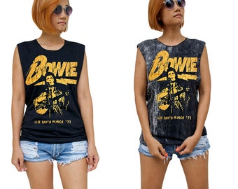 Dames//dames//David Bowie//tanktop//singlet//vest//mouwloos T-shirt