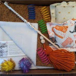 Autumn/Fall-Handmade Cat Gift Box Catnip Toys, Adoption Day Gift Box Gotcha Day Gift Box Cat Box Kitten Adoption Box Handmade Cat Toys
