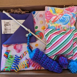 Catnip Toy Box for Cat I Love Cat Gift Box Sweet Candy Catnip Box Gift for Cat Mom Box for Cat Kitten Catnip Toys for Friend Cat Parent Box